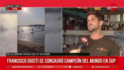 Francisco Giusti, campeón mundial de SUP en Dubai